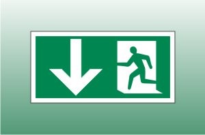 Exit Sign Down - Fire Exit Down Signs
